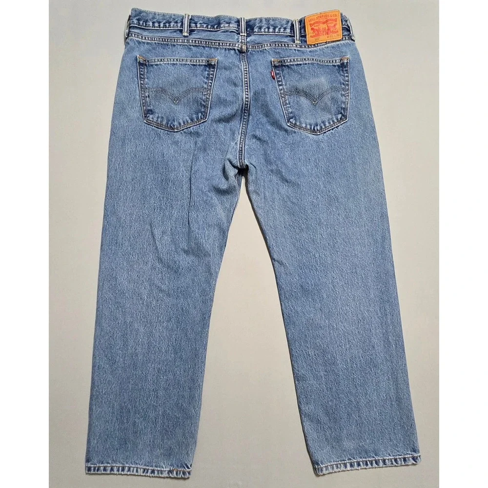 Levi's 505 Regular Fit Jeans 42x29 Blue Straight Leg Denim‎ 00505-4891